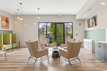 Resident lounge with cozy seating